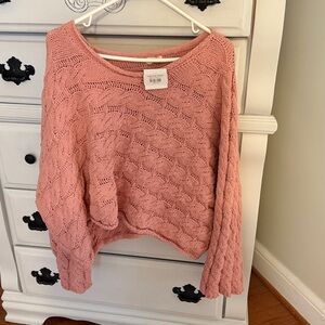 NWT - POL Pink Cable Knit Sweater